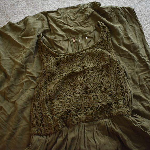 Mossimo Supply Co. Dresses & Skirts - Olive maxi dress crochet
